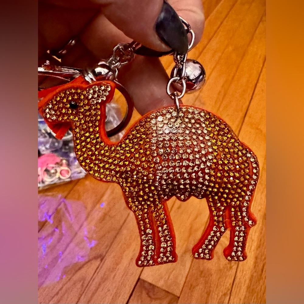 Rhinestone Camel NEW keychain/bag charm